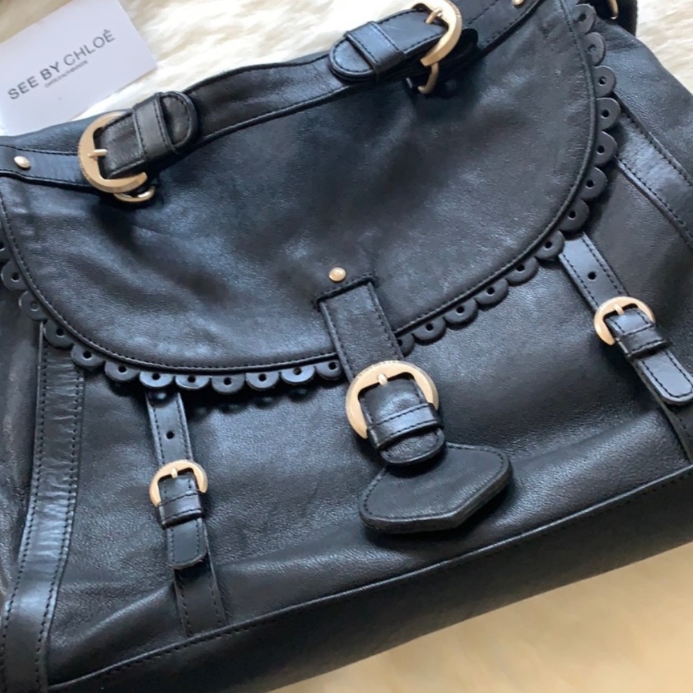 See by Chloe 🖤🤍🖤 Black Poya Satchel